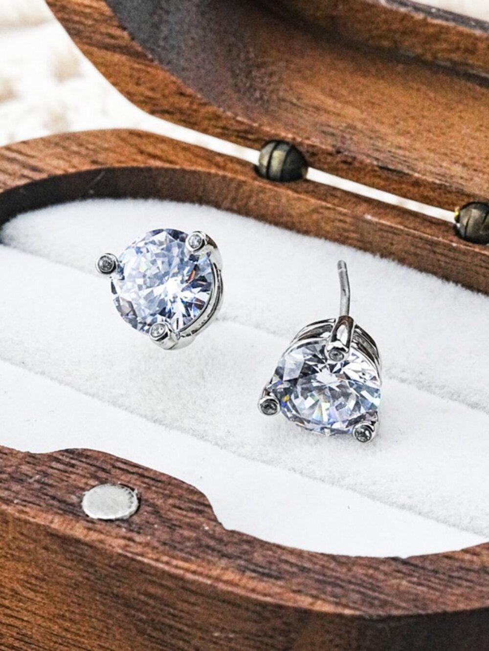 Kate Spade Three-Prong Zircon Stud Earrings